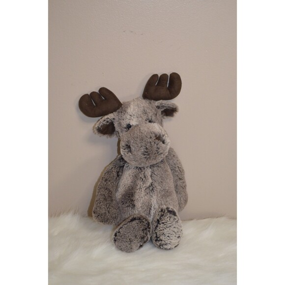 Jellycat Bashful Marty Moose Stuffed Animal Very Soft Brown Plush 12" Retired - Picture 5 of 8
